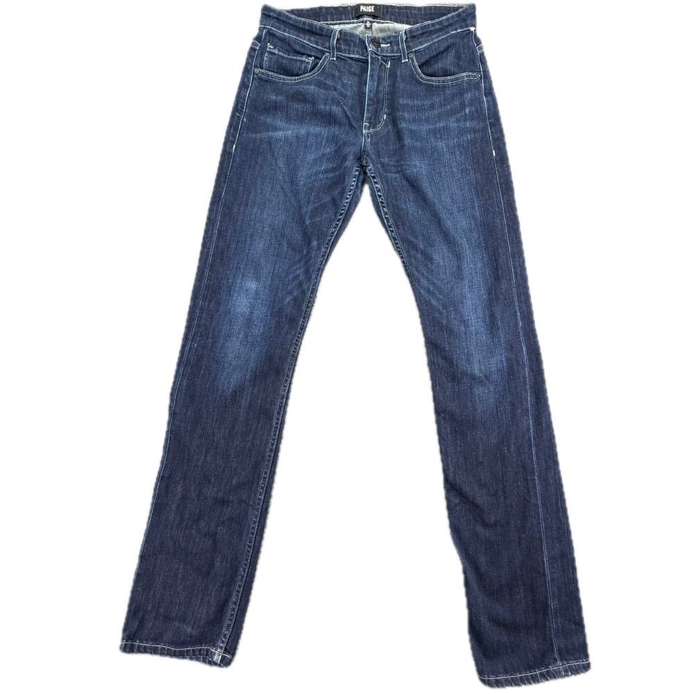 Paige Federal Slim Straight Jeans Mens 28 Blue Wilcox Wash M655634-219 Made USA